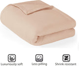 Madison Park Luksusowa bawełna w płynie Wysokiej jakości miękki i wygodny koc ze 100% bawełny ring-spun na kanapę lub kanapę Blush Full/Queen Kołdry i kołdry Naty Shop