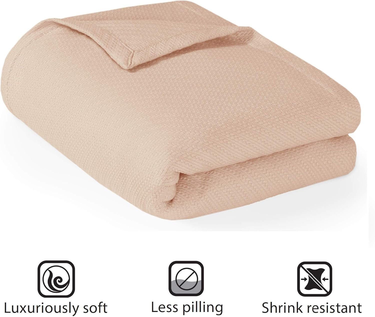 Madison Park Luksusowa bawełna w płynie Wysokiej jakości miękki i wygodny koc ze 100% bawełny ring-spun na kanapę lub kanapę Blush Full/Queen Kołdry i kołdry Naty Shop