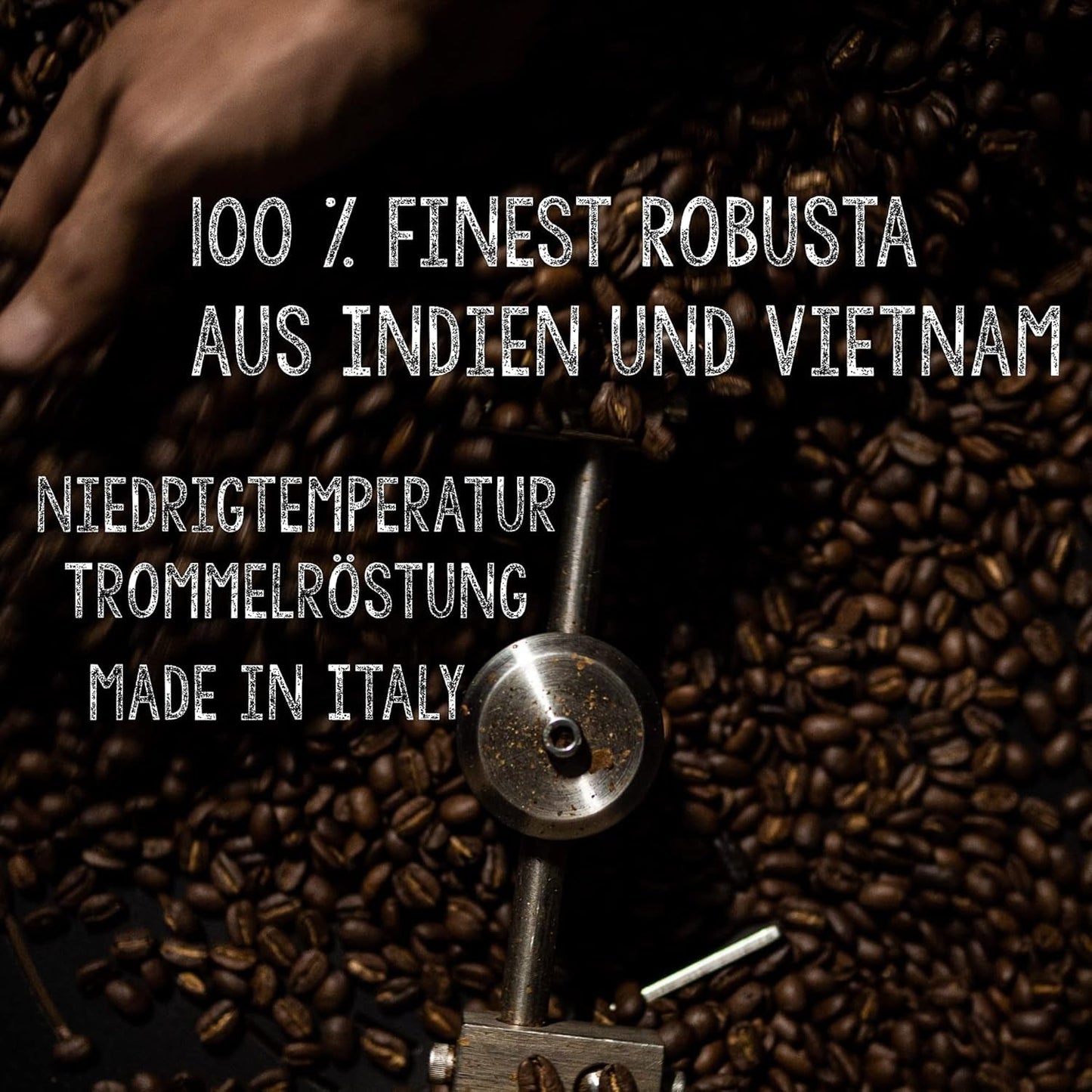 | Kaffeebohnen wyjątkowo mocny | Espresso 100% Robusta | viel Kaffein wenig Säure | 1000g ganze Kaffee Bohnen | geigeint für W pełni automatyczny | z gwarancją Zufriedenheits