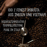 | Kaffeebohnen wyjątkowo mocny | Espresso 100% Robusta | viel Kaffein wenig Säure | 1000g ganze Kaffee Bohnen | geigeint für W pełni automatyczny | z gwarancją Zufriedenheits