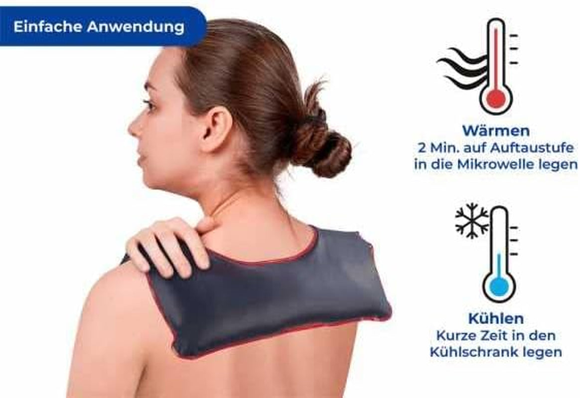 Poduszka pod szyję Maximex Moor Kuchenka mikrofalowa Łagodząca ciepło i napięcie Specjalne dopasowanie Wymiary (dł. x wys. x gł.): 30,5 x 1 x 29 cm Ortopedyczne poduszki szyjne Naty Shop