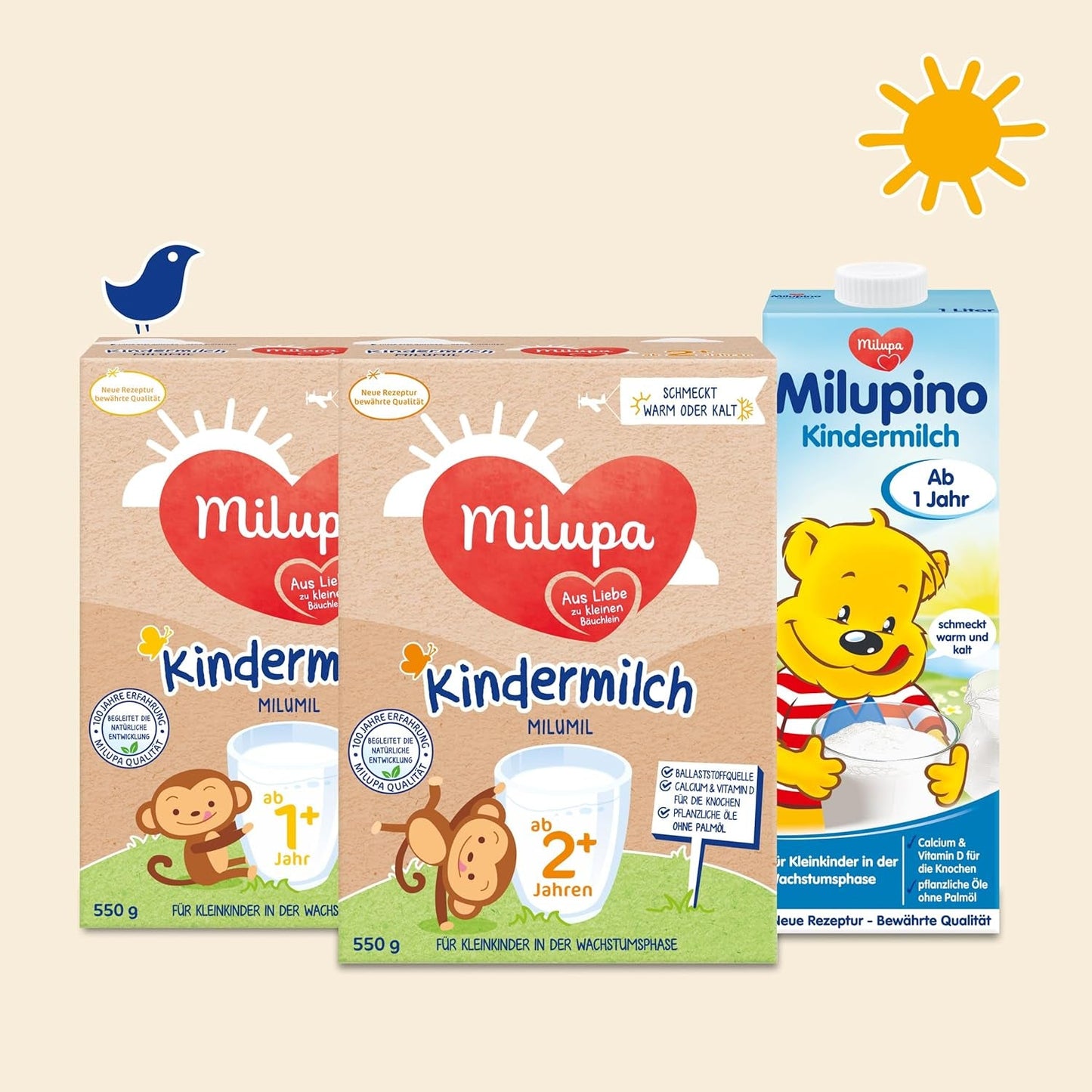 Milupa Milumil Mleko wzrostowe 2+ - Od 1 roku - Dla małych dzieci w fazie wzrostu - 5 x 550 g