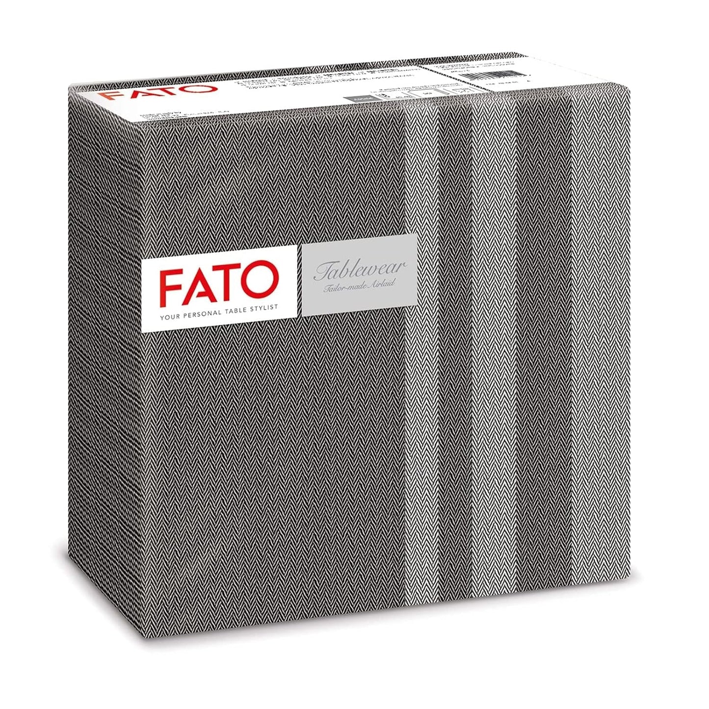 Fato - Serwetki papierowe suche, airlaid, efekt tekstylny, opakowanie 50 serwetek, 40X40 złożone w formacie 4, Tropicana Decor