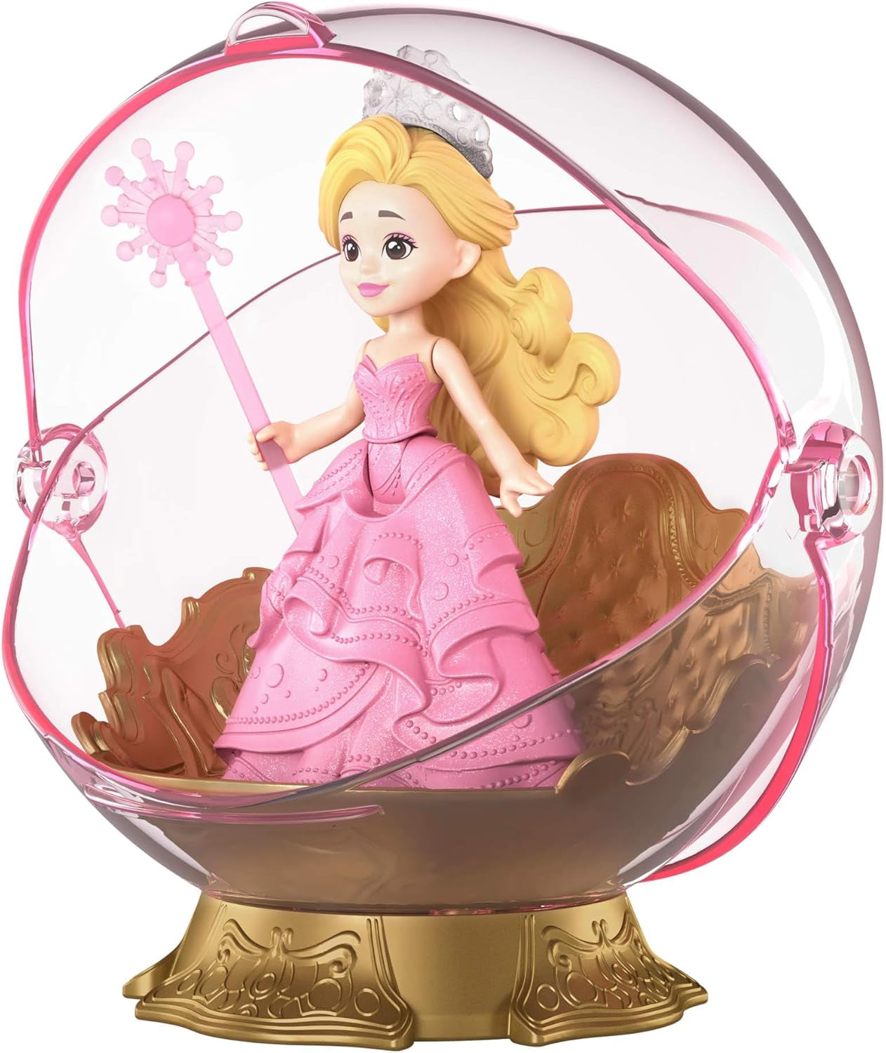 Mattel Universal Pictures Evil Glinda pływająca bańka, inspirowana filmem mini lalka Glinda i zestaw pojazdów, JFM25, [wielokolorowy]