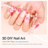 Makartt 3D Nail Art Gel - Żel do klejenia kryształków górskich 15G do breloczków do paznokci, Wielofunkcyjny żel do rzeźbienia paznokci do samodzielnego projektowania paznokci, Rzeźba paznokci Modelowanie paznokci w domu (przezroczysty)