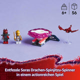 LEGO NINJAGO Smok Sory Spinjitzu Spinner — zabawka Ninja z 2 minifigurkami — mały zestaw do zabawy dla dzieci — pomysł na prezent dla chłopców i dziewcząt w wieku 6 lat 71824 Zestawy do budowania Besuche den LEGO-Store