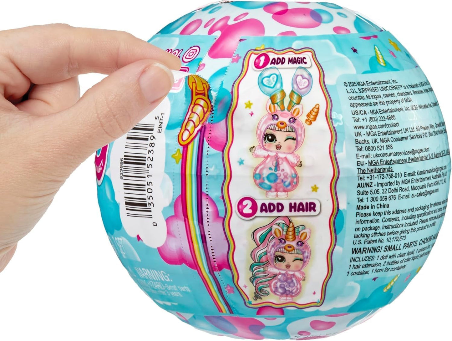 LOL niespodzianka! Unicorns Tots — zawiera 1 lalkę z przezroczystym ciałem i efektem lampy lawowej, opancerzone opakowanie, 8 kolekcjonerskich lalek z 2 kolorowymi mieszankami, dla dzieci w wieku od 4 lat