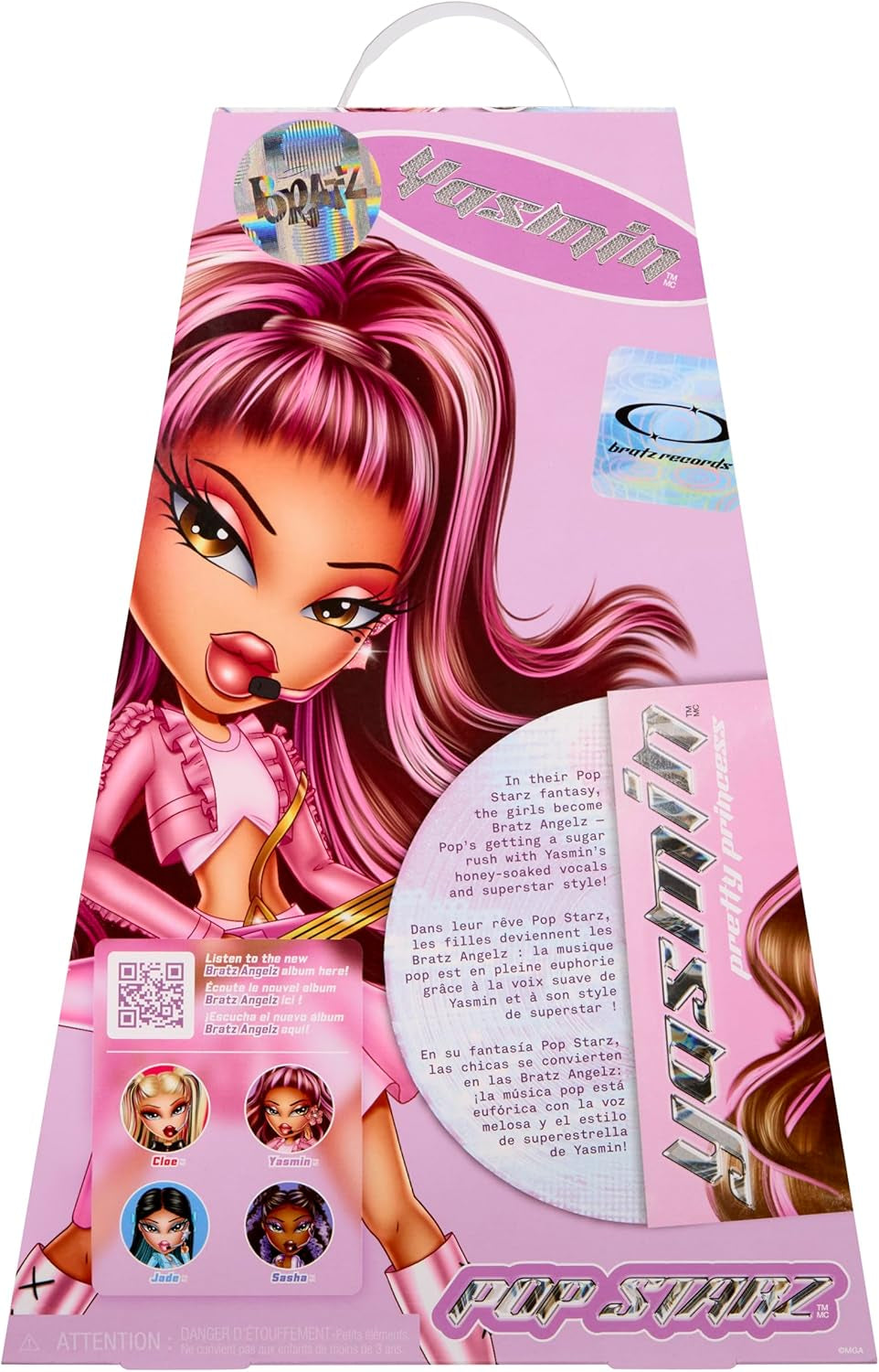 BRATZ Pop Starz Yasmin – modna lalka z kolekcjonerskim urokiem, strojem i akcesoriami muzycznymi