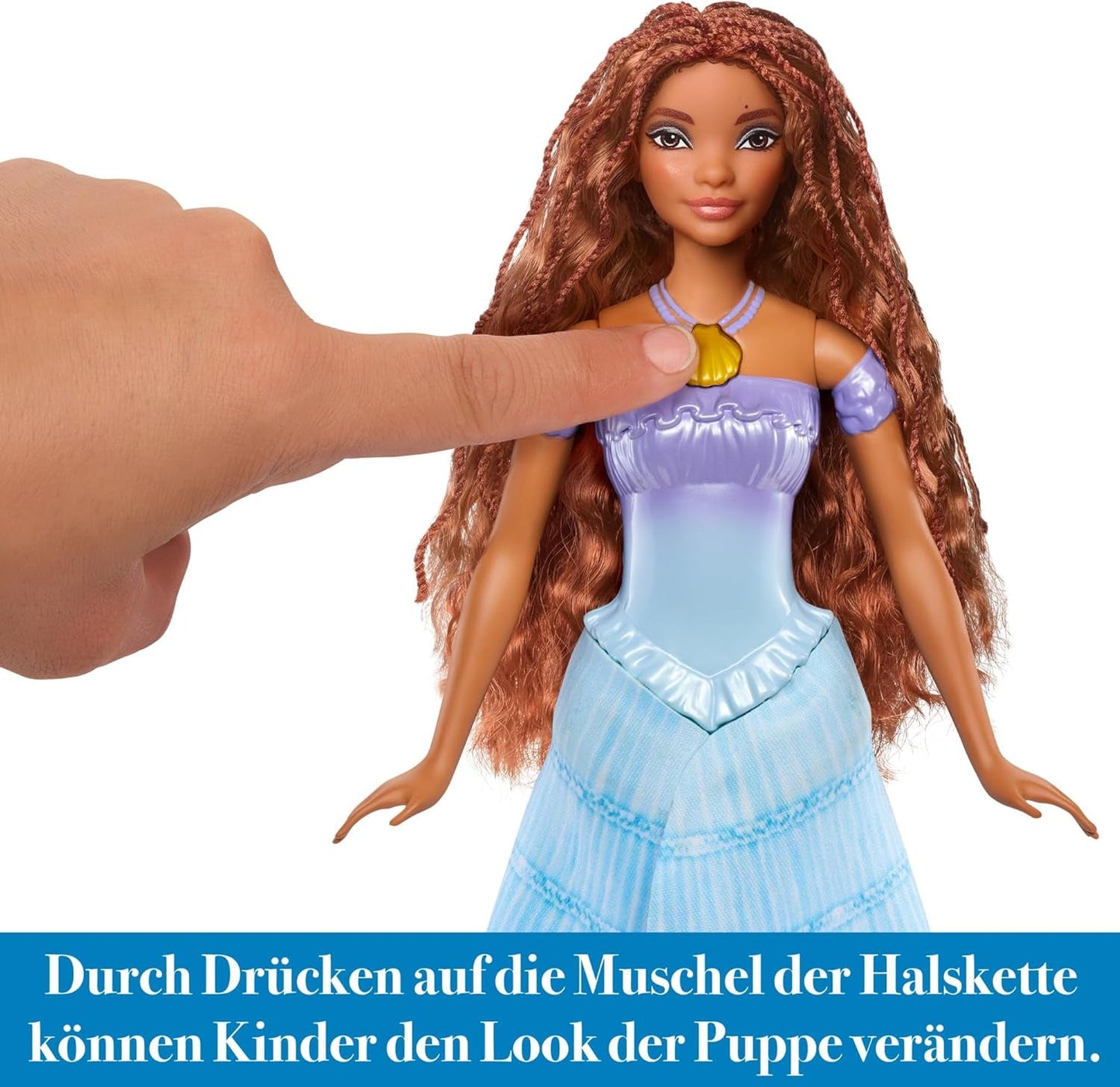 Lalka Mattel Disney Princess Ariel, inspirowana filmem „Mała Syrenka”, Transformacja: Zabawka-Syrenka, Telefon komórkowy, Prezenty Disneya, Zabawki dla 3-latków, Lalki HLX13 Naty Shop