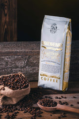 | Przykładowe opakowanie kawy ziarnistej 1 kg | Supreme 500g i Gourmet Arabica 500g | Niska kwasowość | Delikatny krem ​​| Najlepsze espresso do ekspresów w pełni automatycznych | Zestaw do degustacji kawy