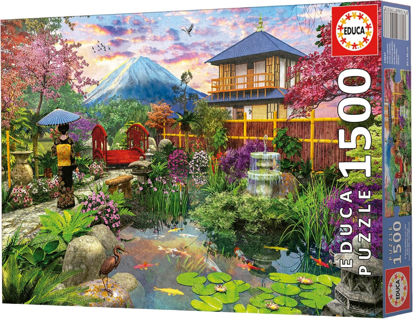 Educa - Puzzle 1500 elementów dla dorosłych | Ogród Japoński. Wymiary: 85 X 60 cm. Zawiera klej do puzzli Fixpuzzle. Przez 14 lat (19937) Sklep Puzzle Naty