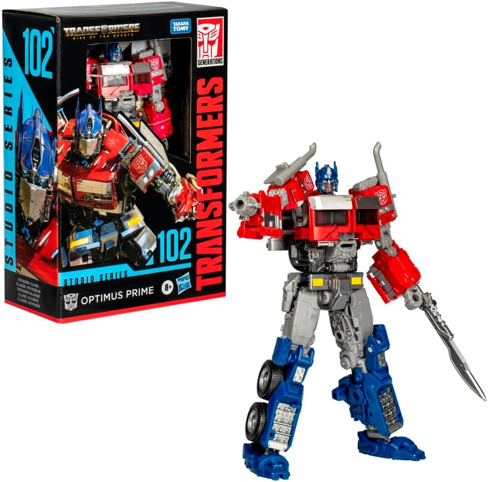 Transformers Studio Series Voyager Class Bunt Bestii 102 Optimus Prime Figurka Czerwony Biały Niebieski Figurki Naty Shop