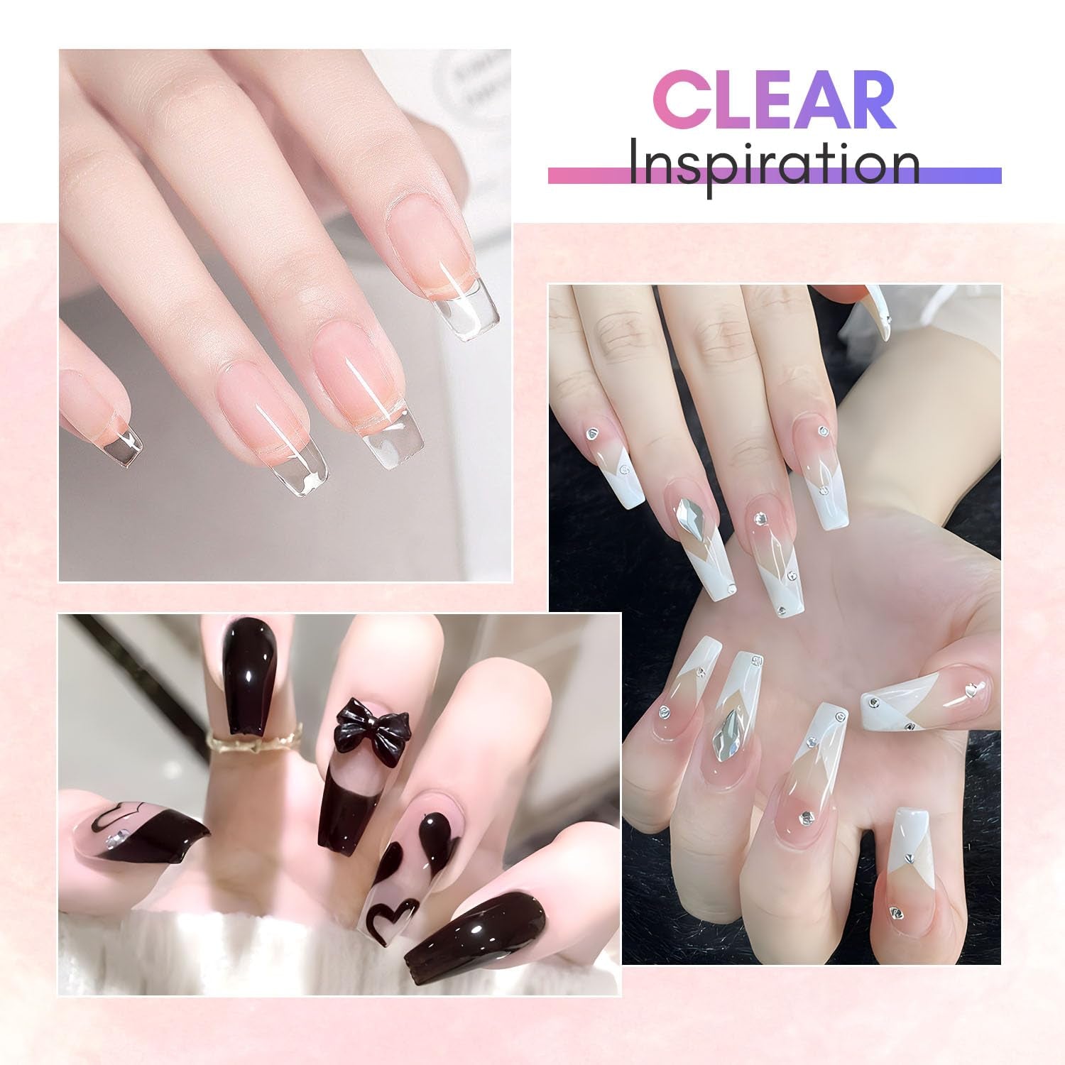Makartt Poly Nail Extension Gel - 50 ML Extension Builder Akrylowy Poly Nägel Aufbaugel Extender Gel Für Gelnägel Für Nagelverlängerung, Nagelstärkung, Dekoracja paznokci (przezroczysty)
