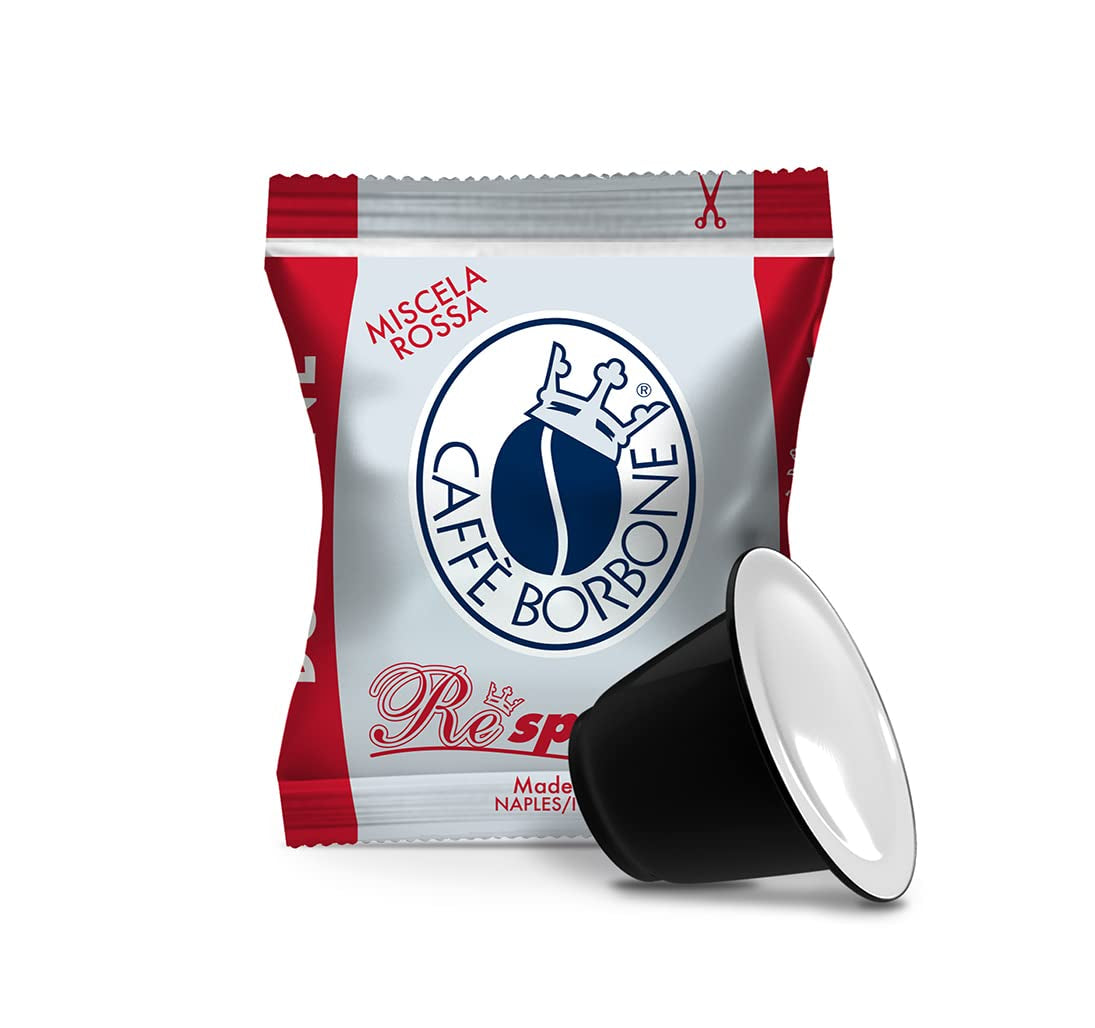 Caffè Borbone Respresso, Rote Kaffeemischung - 50 Kapseln - Kompatybilny z Nespresso®* Haushalts-Espressomaschinen
