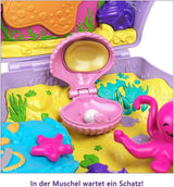 Polly Pocket Trumna Zawijana torba na muszelki Pod wodą 2 lalki 1 Łódź podwodna Polly Pocket Zabawka syrenka 4-letnia zabawka GNH11 Naty Shop Dolls