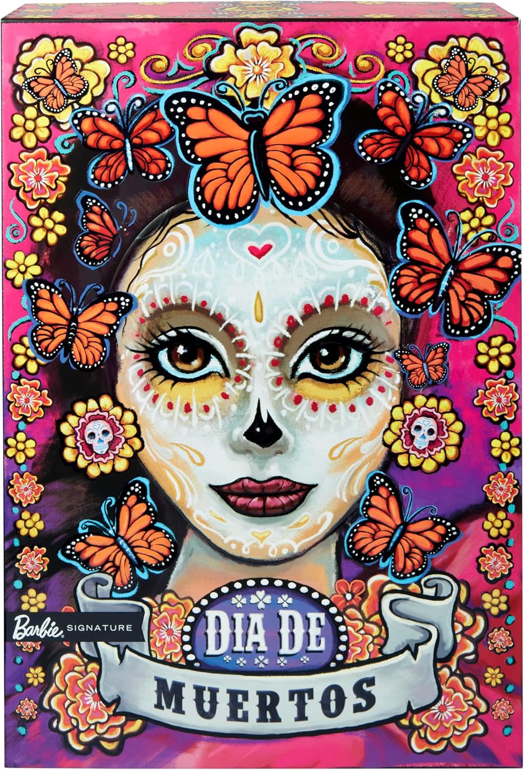 Lalka Barbie Day of the Dead – edycja limitowana z tradycyjnym strojem i biżuterią, zawiera stojak i certyfikat kolekcjonerski, dla kolekcjonerów i fanów w wieku od 6 lat, HJX14