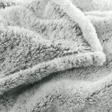 Aqua-Textil Puszysty koc-przytulanka 150 X 200 cm Szary Biały Melange Pluszowy koc TV Narzuta na łóżko Polar Sherpa Oeko-Tex Ottawa Łóżka i koce Besuche den aqua-textil-Store