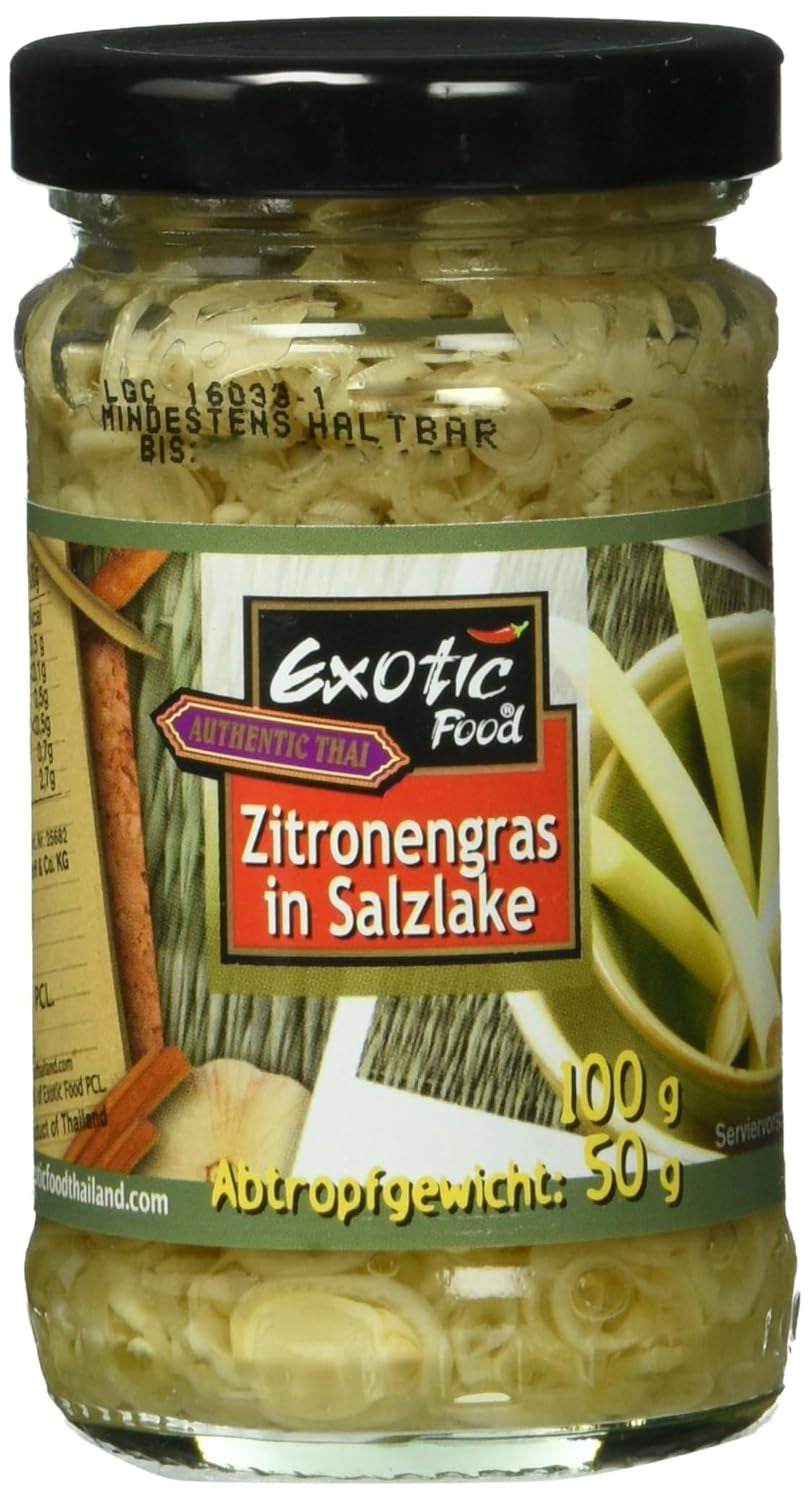 Trawa cytrynowa w solance, drobno posiekana, opakowanie 6 szt. (6 x 100g)