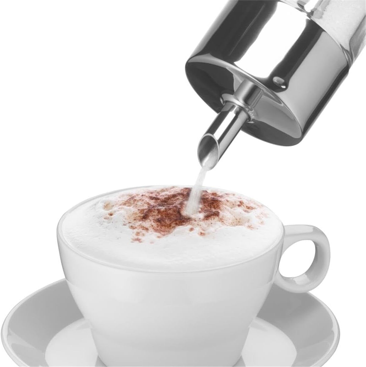 Shaker do cukru WMF Barista 240 g, szkło, dozownik cukru, stal nierdzewna polerowana Cromargan, idealny do białego/brązowego cukru, kakao lub jako shaker do przypraw