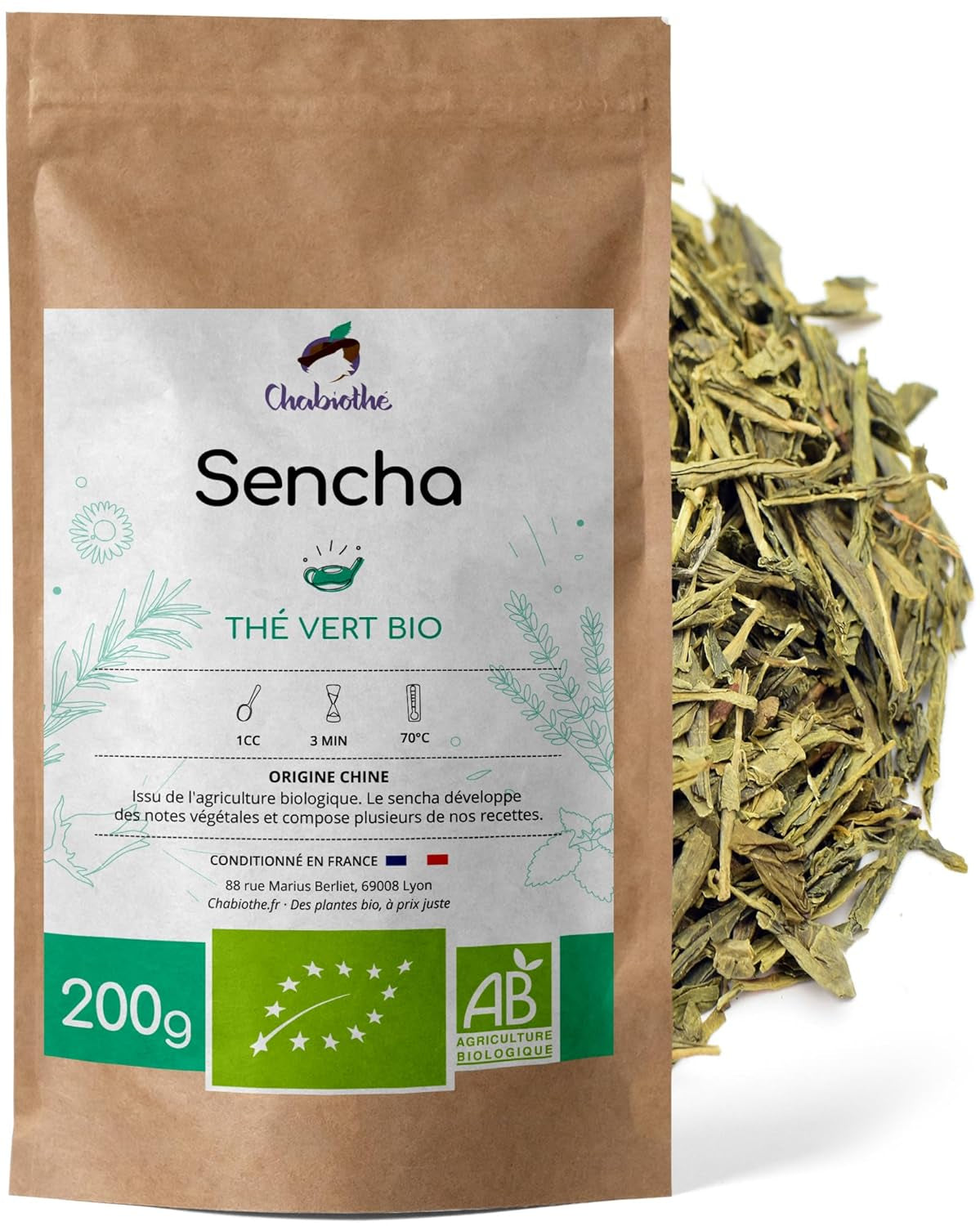 Herbata zielona Sencha BIO 200G - - Naturalna herbata zielona