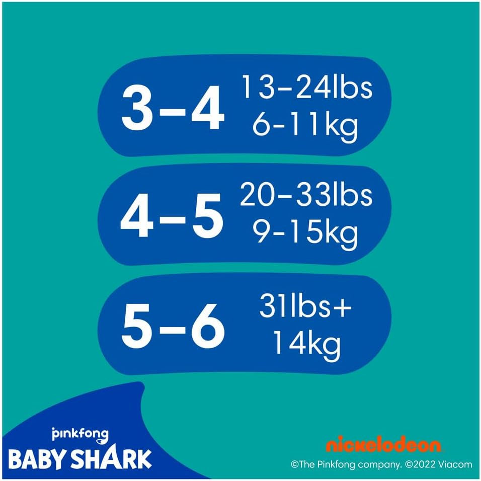 Pampers (stara wersja), Splashers Jednorazowe spodenki kąpielowe – Rozmiar 5/6 (14 kg+) – Pudełko zawierające 8 opakowań po 10 sztuk