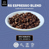 KING'S COFFEE - AMESTEC RS ESPRESSO - 1 kg mocnej i aromatycznej kawy ziarnistej - kawa o niskiej kwasowości - kawa pełnoziarnista - palenie małych partii z Włoch - ziarna espresso do ekspresów w pełni automatycznych i ekspresów kolbowych