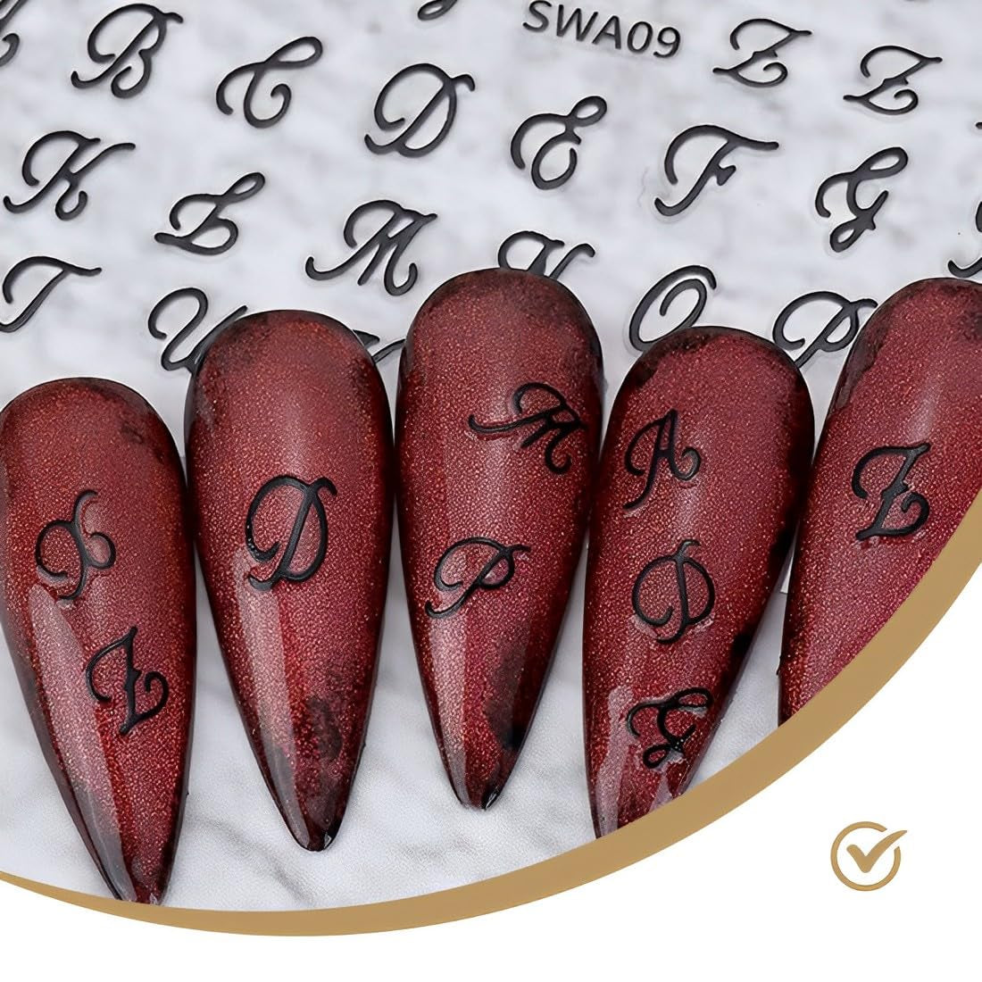 7 Blätter 3D alfabety Nagelsticker Nagelfolie Selbstklebend Buchstaben Aufkleber Nägel Zubehör Nagelaufkleber Klebebuchstaben Aufkleber Selbst Gestalten List Listy Naklejki na paznokcie