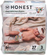 – Ekologiczne i wysokiej jakości pieluszki jednorazowe Pandy rozm. 3 (7,3–12,7 kg), 27 sztuk