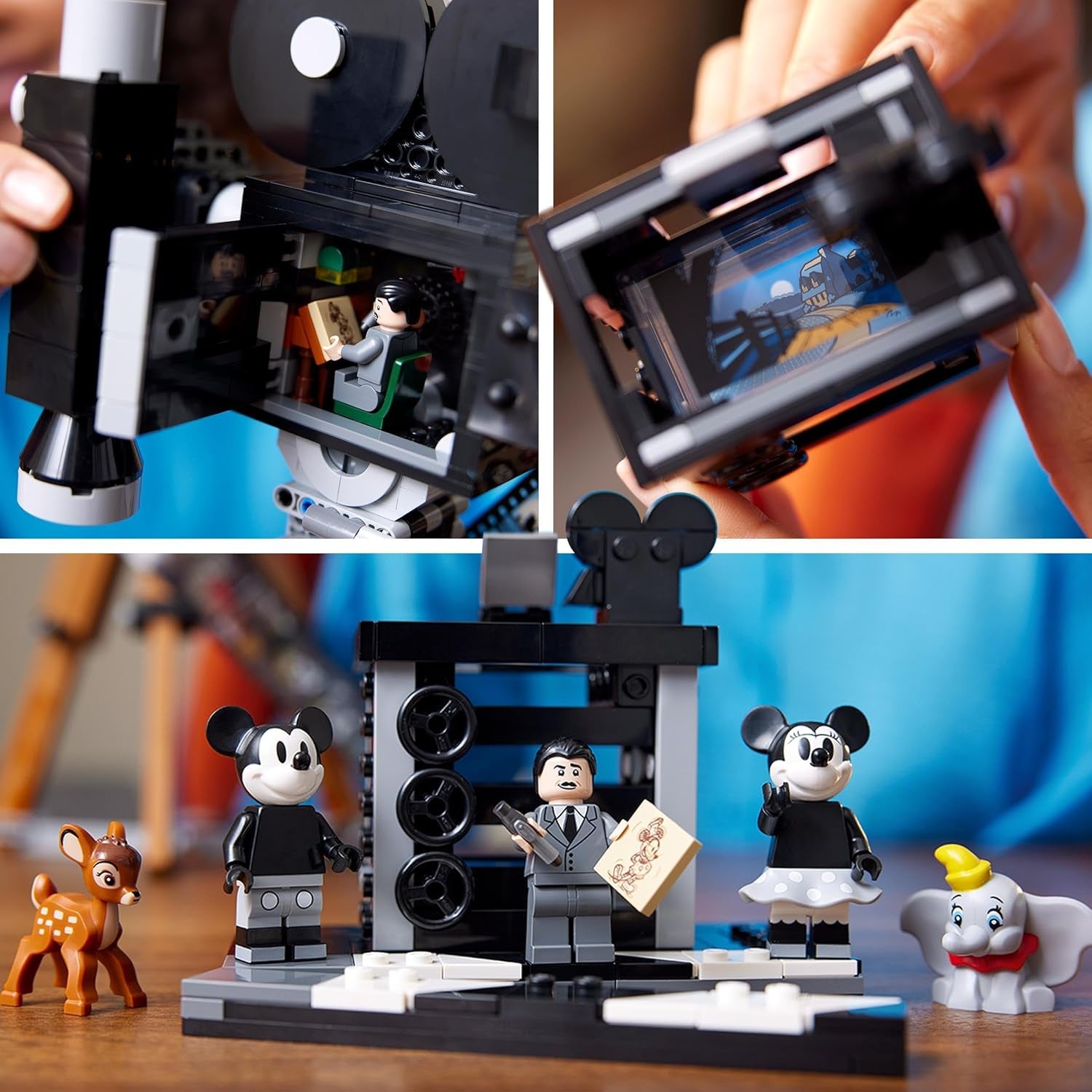 Lego | Kamera Disneya — hołd dla Walta Disneya, zestaw dla dorosłych z minifigurkami Myszki Miki i Minnie, figurkami Bambi i Dumbo, prezent dla kobiet, mężczyzn i fanów, wystawa 43230 Zestawy do budowania Besuche w sklepie LEGO