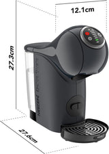 NESCAFÉ Dolce Gusto Genio S Plus firmy Krups, kompaktowy ekspres do kawy na kapsułki, pojemność 0,8 litra, 1500 W, automatyczne ostrzeganie o odkamienianiu, gwiezdna szarość, KP340B