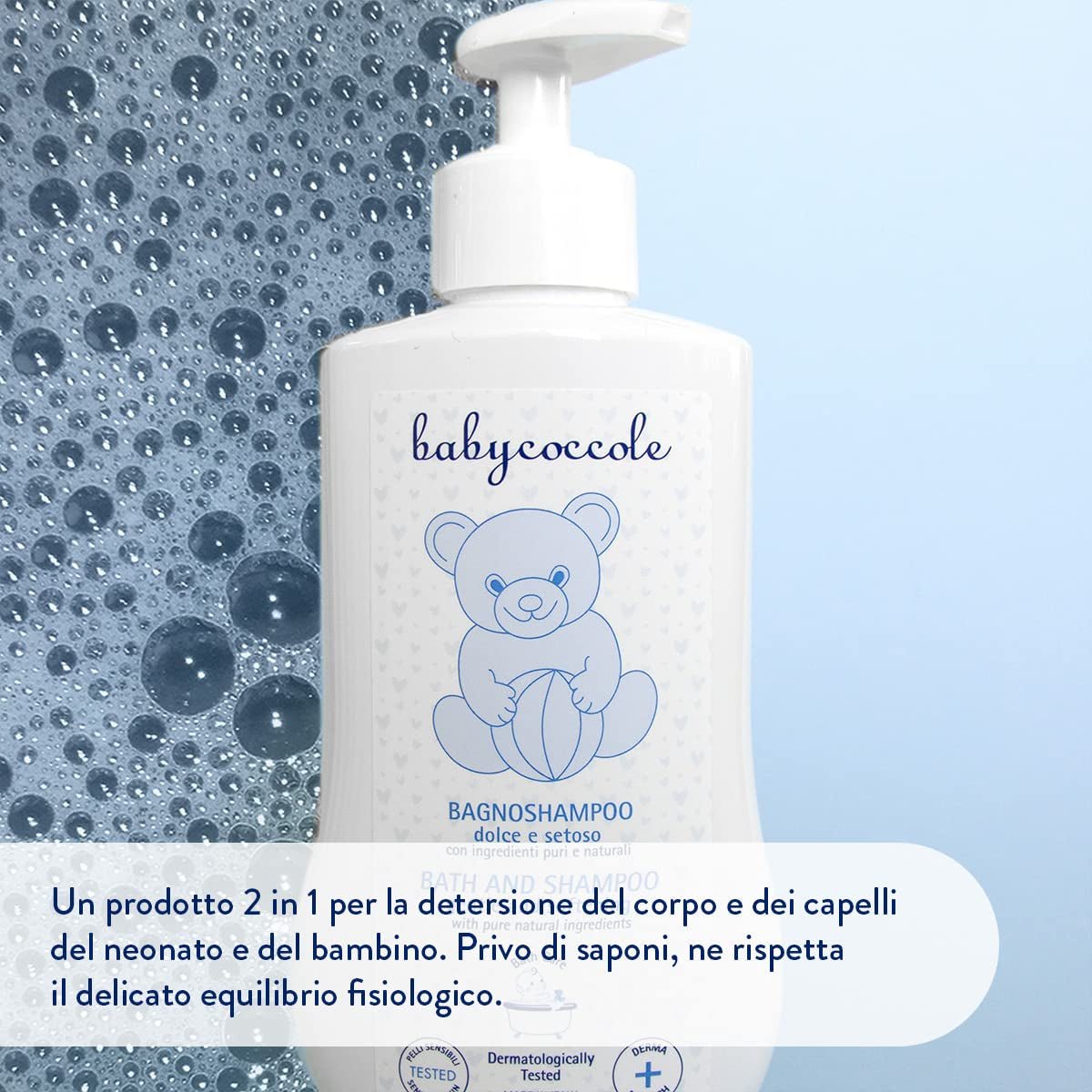 Babycoccole szampon do kąpieli dla niemowląt i dzieci, z ekstraktami z kwiatów lotosu i naturalnymi składnikami, do skóry wrażliwej, 250 ml Dzieci - Kąpiel i pielęgnacja skóry Naty Shop