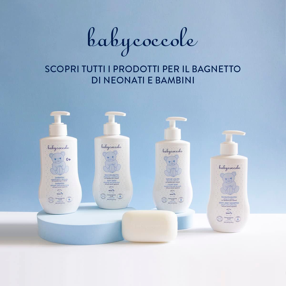 Babycoccole szampon do kąpieli dla niemowląt i dzieci, z ekstraktami z kwiatów lotosu i naturalnymi składnikami, do skóry wrażliwej, 250 ml Dzieci - Kąpiel i pielęgnacja skóry Naty Shop