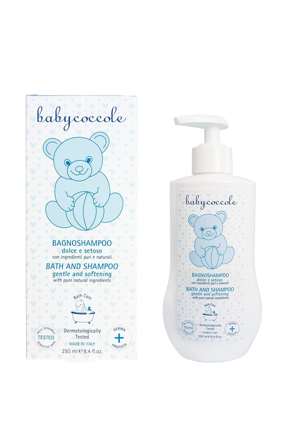 Babycoccole szampon do kąpieli dla niemowląt i dzieci, z ekstraktem z kwiatu lotosu i naturalnymi składnikami, do skóry wrażliwej, 250 ml Dzieci - Kąpiel i pielęgnacja skóry Naty Shop 250 ml (1 opakowanie)