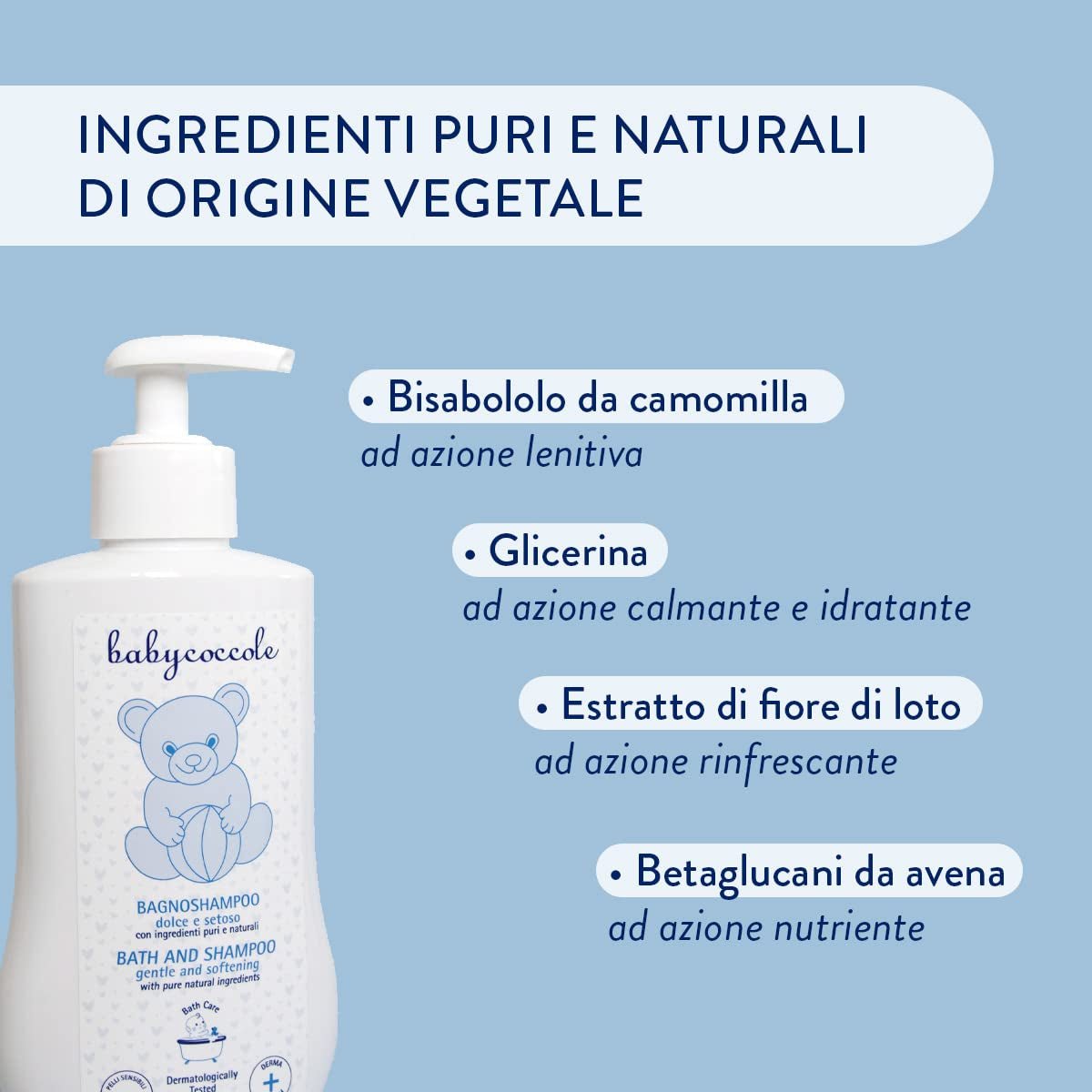 Babycoccole szampon do kąpieli dla niemowląt i dzieci, z ekstraktami z kwiatów lotosu i naturalnymi składnikami, do skóry wrażliwej, 250 ml Dzieci - Kąpiel i pielęgnacja skóry Naty Shop
