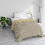 Podstawowy koc zimowy gładki z podszewką, ciemnozielony / kremowy, 200X245Cm Naty Shop Kołdry i kołdry Taupe/kremowy 160X245Cm
