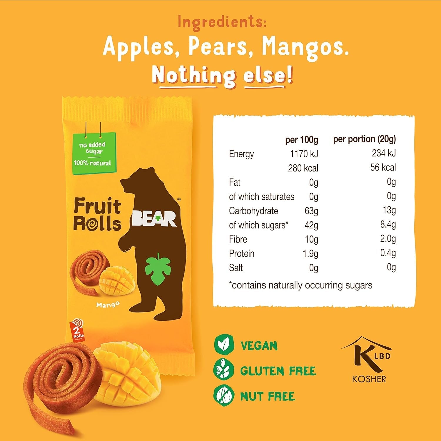 Owoce Niedźwiedzie Yoyo Mango 20g