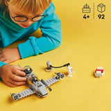 LEGO Star Wars 75410 Myśliwiec Mandos i Grogus N-1 Starfighter z minifigurkami Mandalorianina, Grogu i R5-D4, w tym kolumna do zbudowania, zestaw startowy statku kosmicznego dla chłopców i dziewcząt od 4 lat Zestawy do budowania Beuche den LEGO-Store