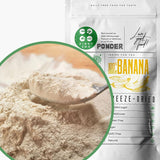 Liofilizowane banany w proszku | XL 300g Proszek owocowy Liofilizowany proszek bananowy | Do smoothie, pieczenia, ciasta | Liofilizowany banan | Owoce liofilizowane | ZingyZoo Banany w proszku Produkty suszone Naty Shop 300G