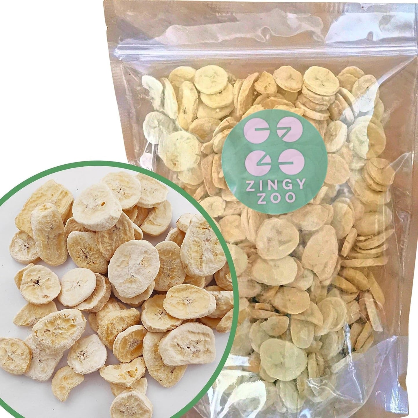 Liofilizowane banany | Opakowanie 120g Banany suszone bez cukru | Liofilizowany banan | Banany z suszonymi owocami | Świeże banany liofilizowane | Plasterki bananów z owocami liofilizowanymi Produkty suszone Naty Shop 350G