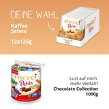 Krem kawowy Merci Petits - 12 x 125 g - Małe praliny z białej czekolady na delikatnej czekoladzie z kremem kawowym - Praliny czekoladowe pakowane pojedynczo