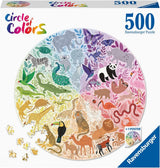 Ravensburger Puzzle 17172 Koło kolorów - Zwierzęta 500 elementów Puzzle Naty Shop Tytuł domyślny