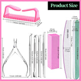 Zestaw do manicure FANDAMEI, Buffer Für Nägel, Nagelfeile 100/180, Nagelfeilen Für Gelnägel, Nagelhautschieber, Buffer Für Gelnägel, Feilen Für Gelnägel, Nagelzange, Zestaw Nagelfeilen, Zestaw do manicure i pedicure