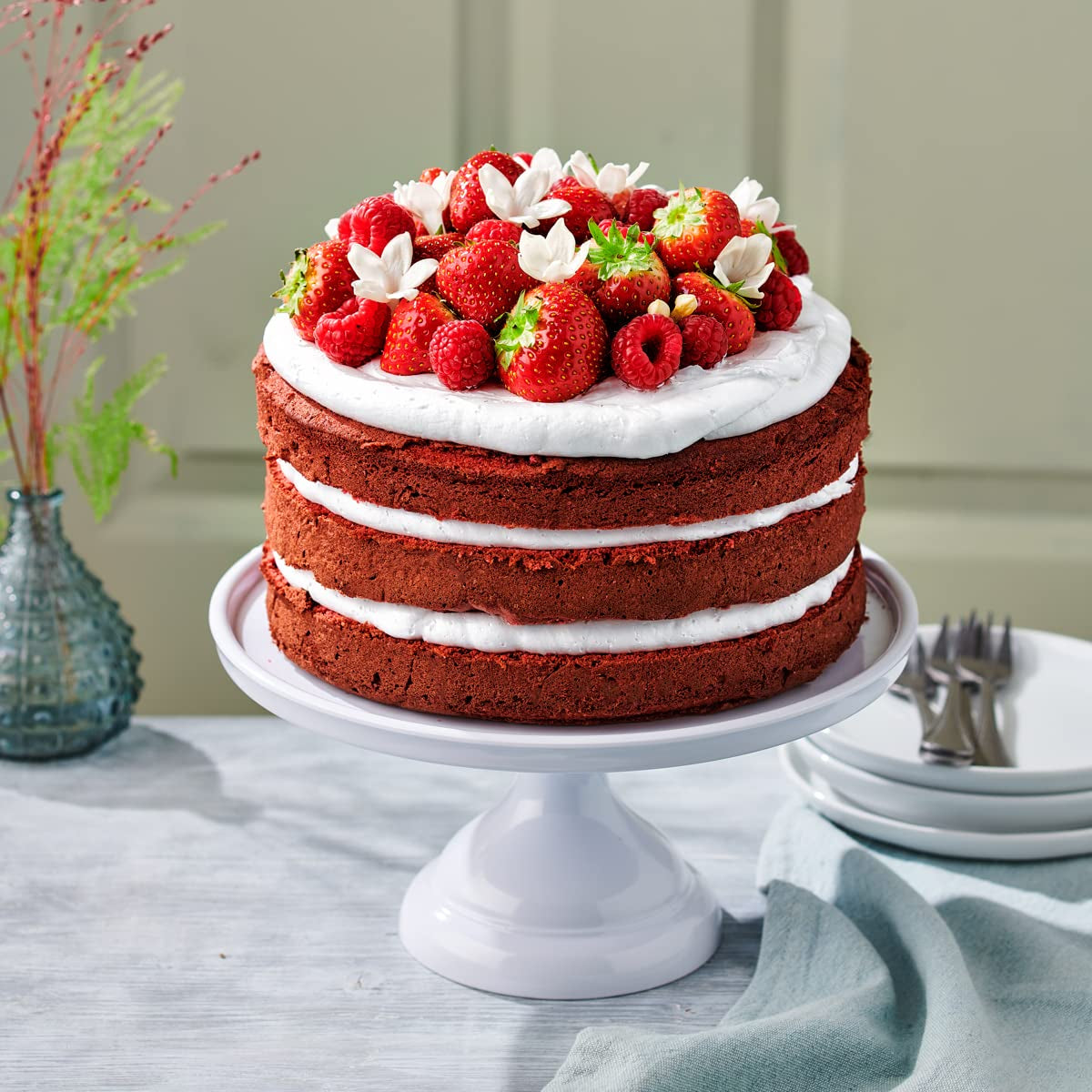 Funcakes Mix Für Red Velvet Cake, Glutenfrei: Einfach Zu Berübenen, Schön Weicher Und Fluffiger Kuchen Mit Leichtem Schokoladengeschmack, Perfekte Rote Farbe, 400G Mieszanka do pieczenia i gotowania Naty Shop