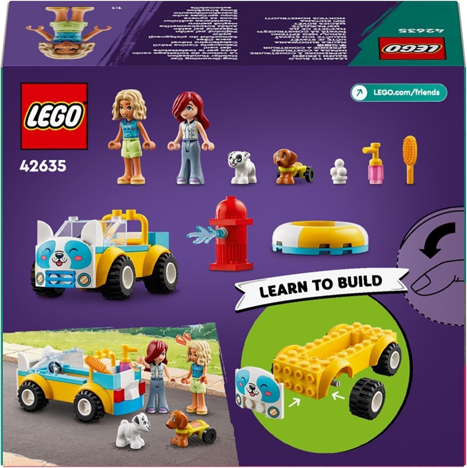 LEGO Friends Mobilny salon pielęgnacji psów, zestaw do zabawy ze zwierzętami, zabawka dla dzieci z 2 figurkami i 2 psami dla dziewcząt i chłopców od 4. roku życia, zestaw do pielęgnacji psów 42635 Zestawy do budowania Beuche den LEGO-Store