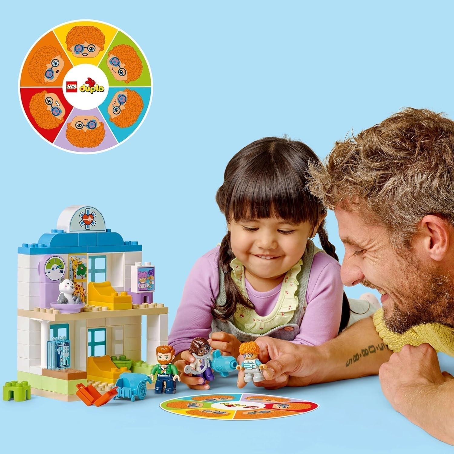LEGO DUPLO Miasto Pierwsza wizyta u lekarza, zabawka do budowania, zestaw do rozwijania umiejętności motorycznych, prezent dla dwuletnich maluchów, zabawka edukacyjna, odgrywanie ról w szpitalu 10449 Zestawy do budowania Besuche den LEGO-Store
