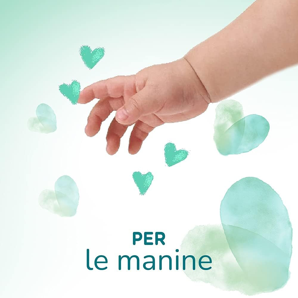 Chusteczki Pampers Acqua Pura Baby Wipes 468 szt. (3 szt.) - 99% wody, 100% bawełny, 0% plastiku, alkoholu i parabenów - idealne chusteczki oczyszczające do skóry wrażliwej, wilgotne, bez dodatku składników