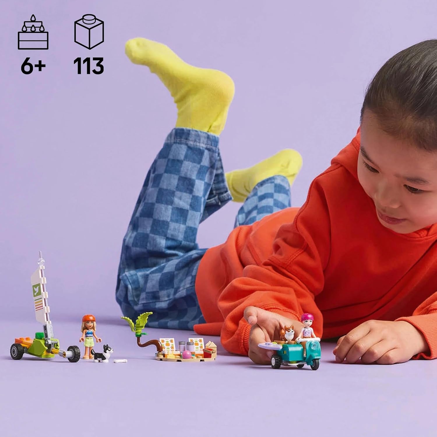 LEGO Friends Przygoda na plaży z psami Zabawka do budowania dla dziewczynek Zestaw zwierząt w wieku 6 lat z 2 minifigurkami i 2 figurkami Corgi Kreatywny prezent dla dzieci Przygoda na desce surfingowej Zestaw do budowania 42641 Zestawy do budowania Besuche den LEGO-Store