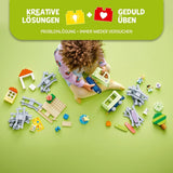 Interaktywny pociąg przygód LEGO DUPLO, zestaw ze światłami i dźwiękami do odgrywania ról, pozwala dwulatkom budować tory, edukacyjna zabawka dla przedszkolaków 10427 Zestawy do budowania Besuche den LEGO-Store
