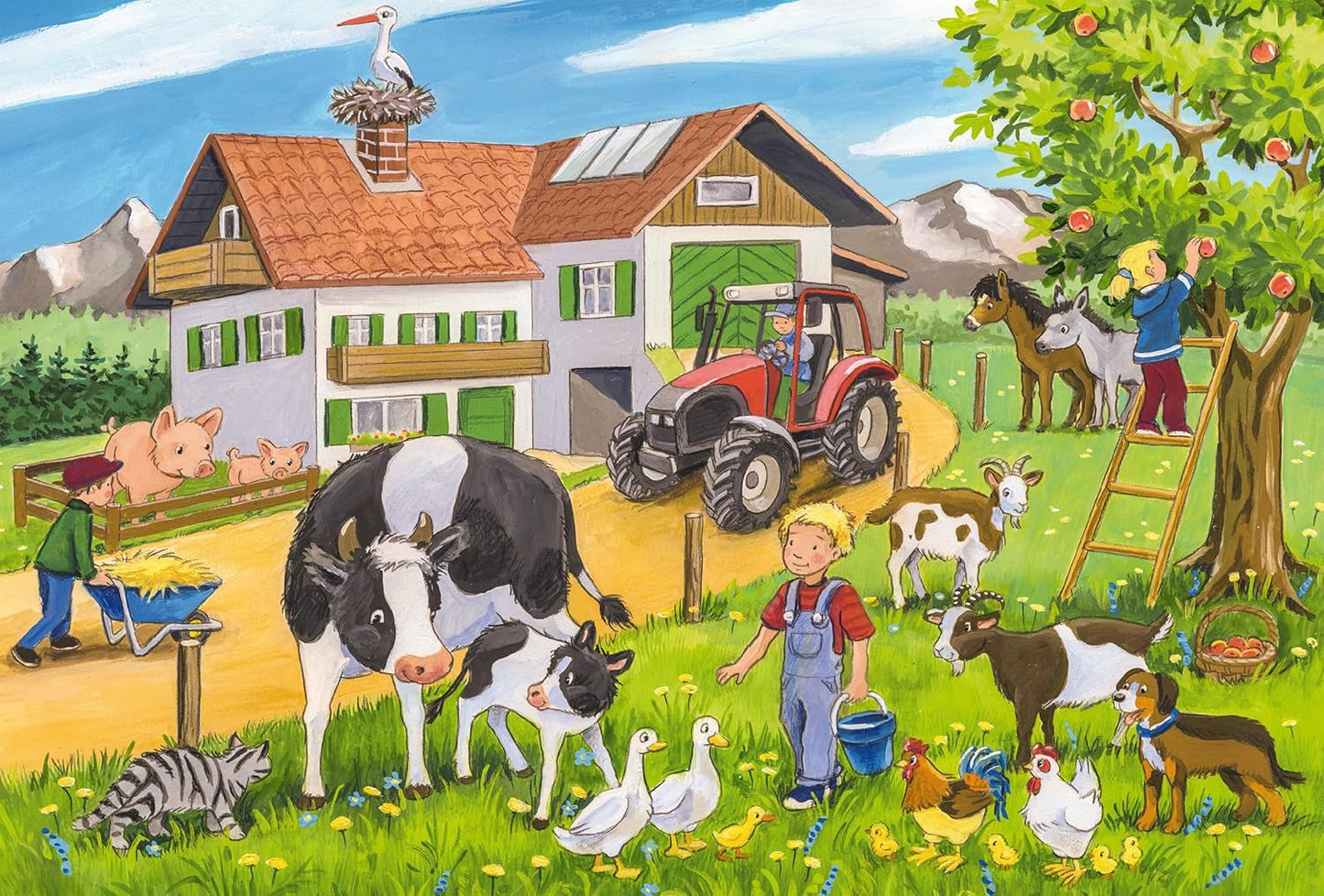 Schmidt Spiele 56216 Puzzle dla dzieci, 3X24 elementy Puzzle Naty Shop