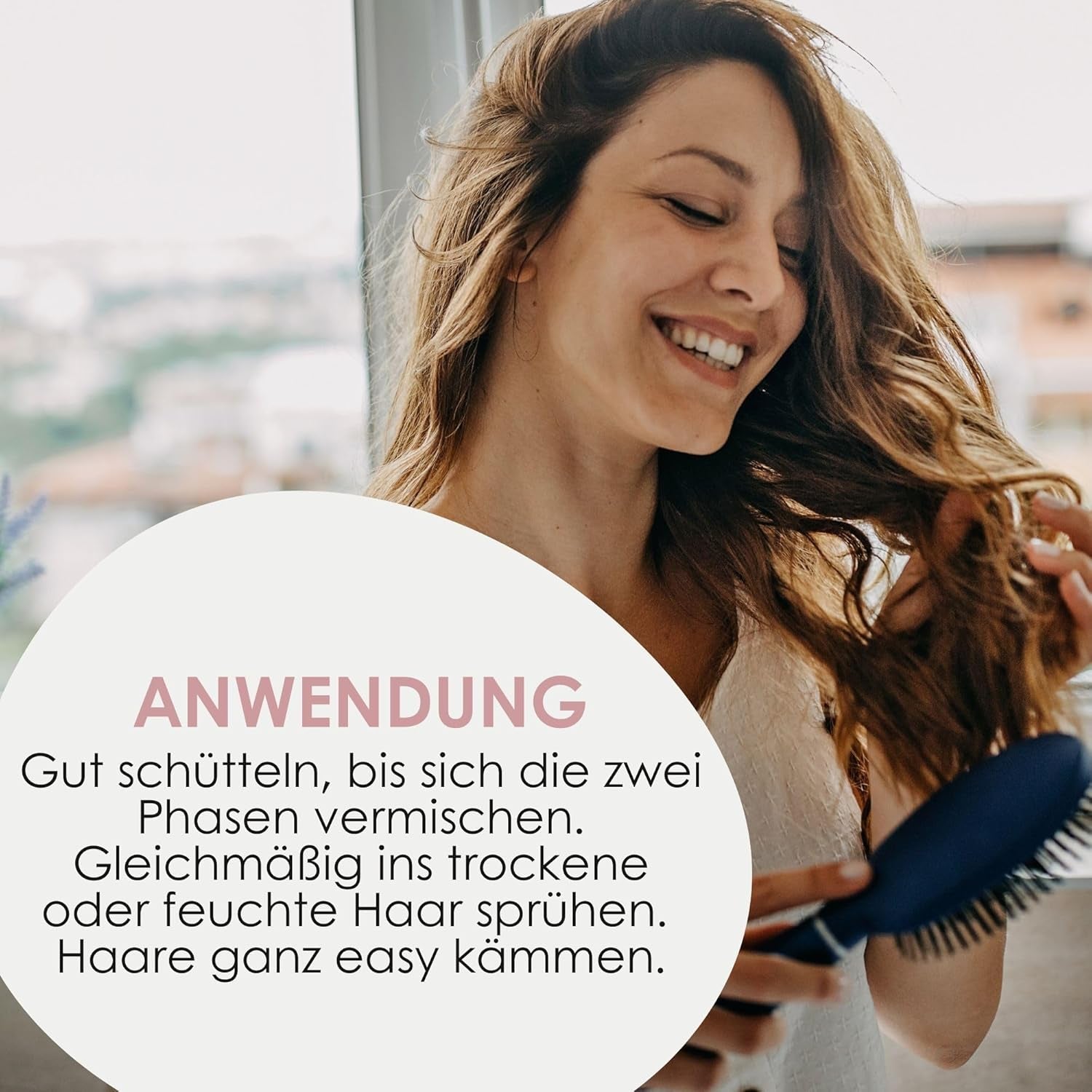 Jean & Len Knot Remover 2-fazowy spray kondycjonujący bez spłukiwania, odpowiedni do wszystkich rodzajów włosów, ułatwia rozczesywanie włosów i poprawia ich rozczesywanie, świeży zapach, ułatwia rozczesywanie, nie zawiera silikonu i parabenów, wegański, 100ml Produkty ułatwiające rozczesywanie Naty Shop